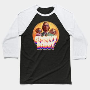 Groovy Daddy and Girls Design Baseball T-Shirt